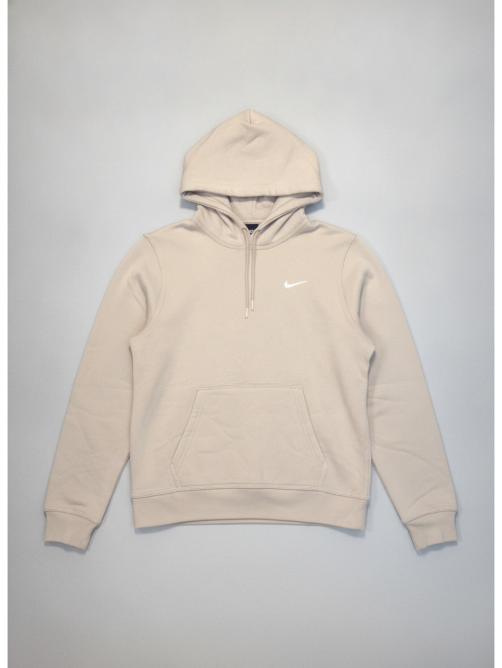 Nike Men's Hoodie Pullover Fleece Beige Medium